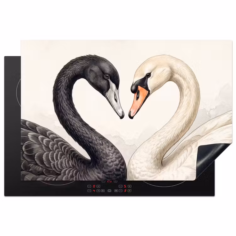 Inductie beschermer - Zwanen - Hartvorm - Dieren — 2