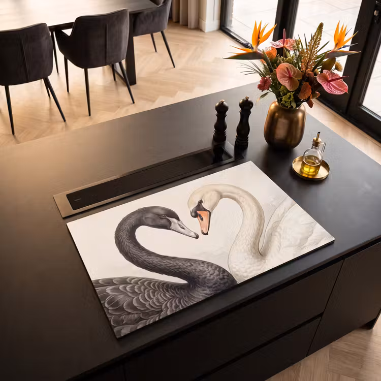 Inductie beschermer - Zwanen - Hartvorm - Dieren — 3