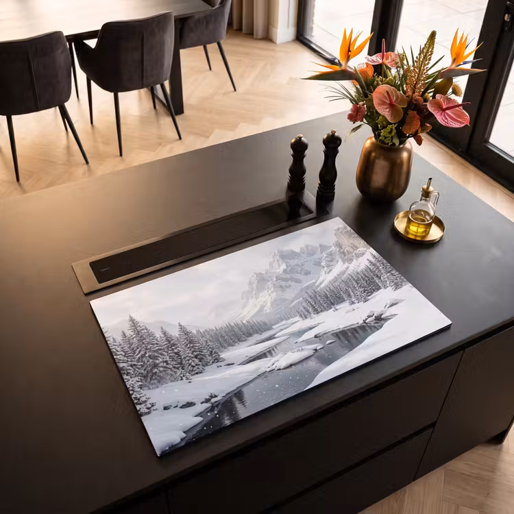 Inductie beschermer - Sneeuwlandschap - Bergen - Rivier - Winter — 3