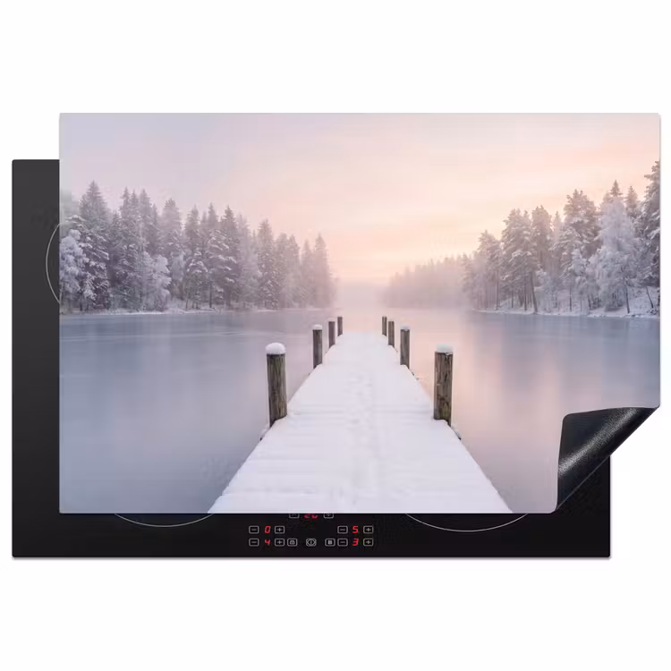 Inductie beschermer - Steiger - Meer - Mist - Winter - Serene — 2