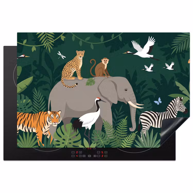 Inductie beschermer - Tropisch - Jungle - Groen — 2