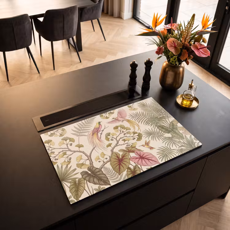 Inductie beschermer - Vogels - Tropisch - Botanisch - Roze — 3