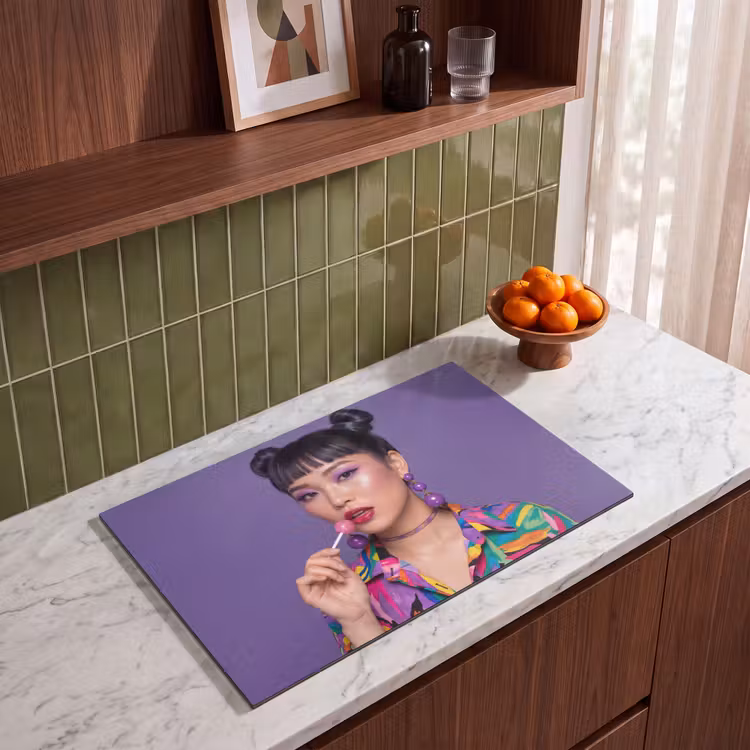 Inductie beschermer - Vrouw - Portret - Make-up - Paars - Levendig — 4