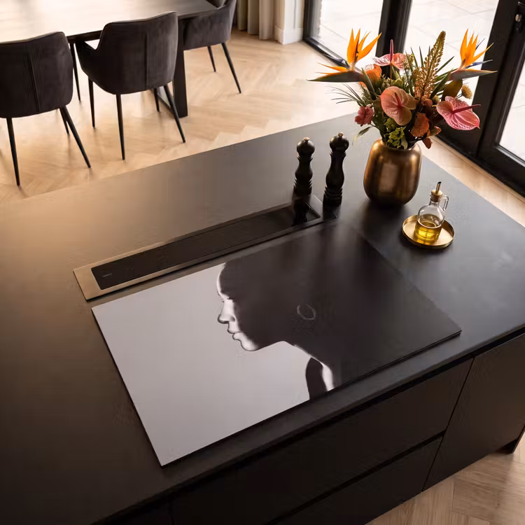 Inductie beschermer - Vrouw - Profiel - Mensen - Zwart-wit — 3