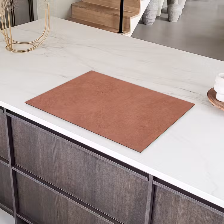 Inductie beschermer - Textuur - Roodbruin - Grof - Modern — 4
