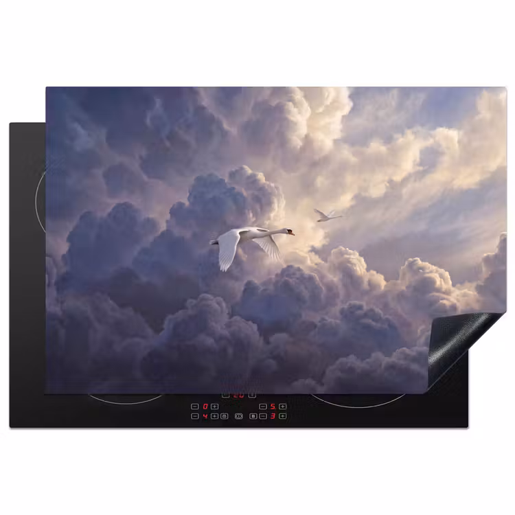 Inductie beschermer - Vogel - Vliegend - Natuur - Wit - Wolken — 2