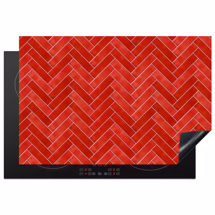 Inductie beschermer - Visgraat - Tegel - Rood — 1