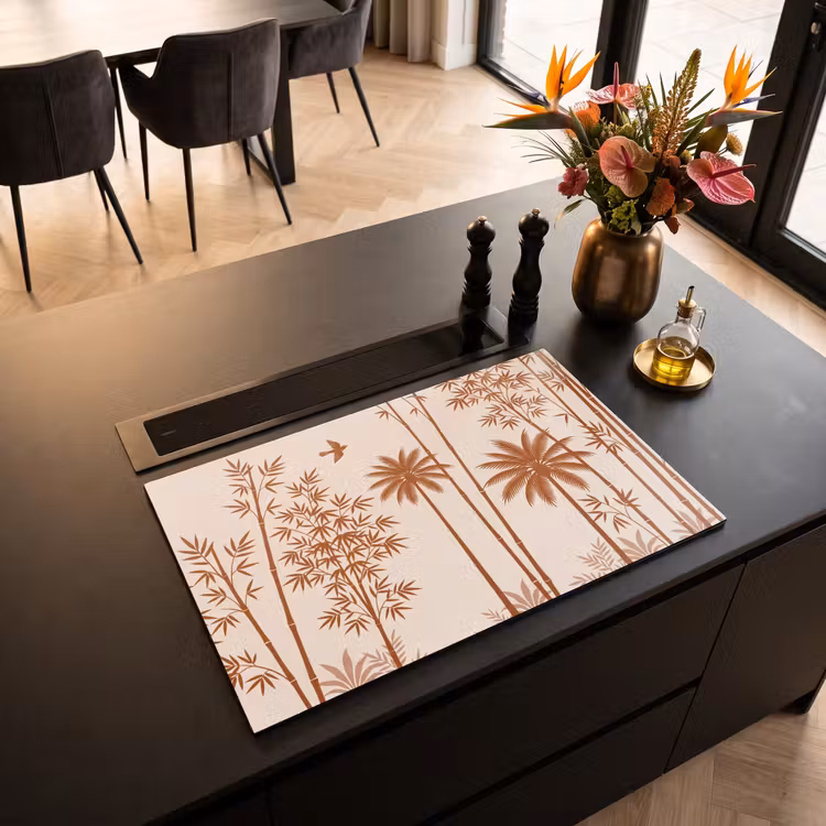 Inductie beschermer - Vogel - Boom - Tropisch - Minimalistisch - Bruin — 3