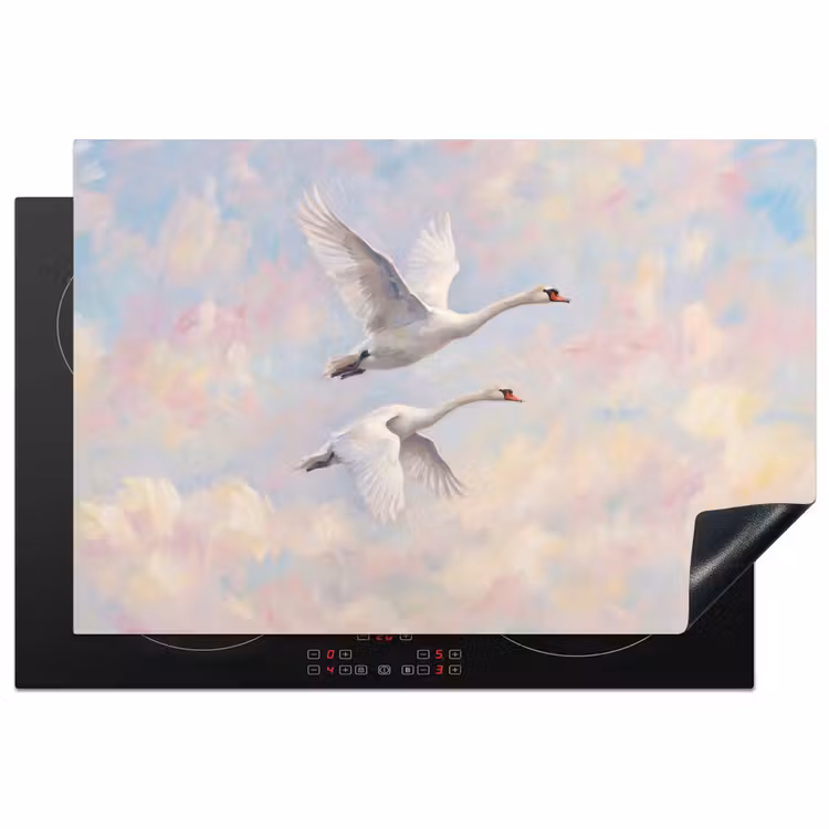 Inductie beschermer - Vogel - Vliegend - Lucht - Modern - Pastel — 1
