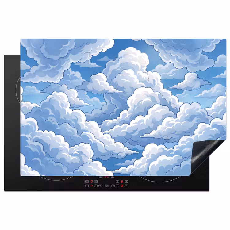 Inductie beschermer - Wolken - Hemel - Abstract - Wit — 1