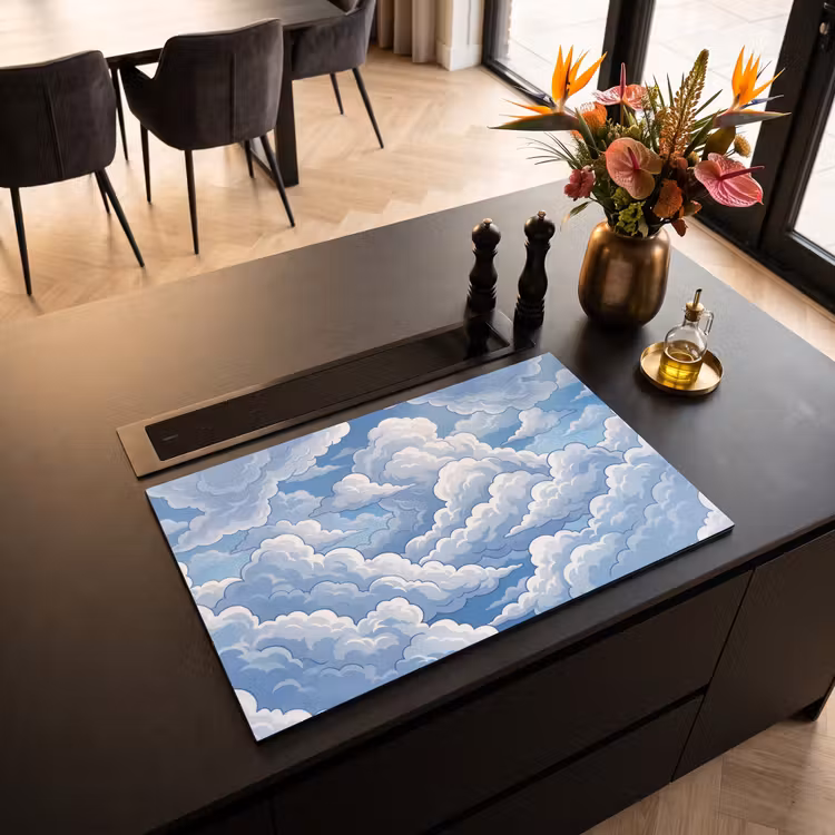 Inductie beschermer - Wolken - Hemel - Abstract - Wit — 3