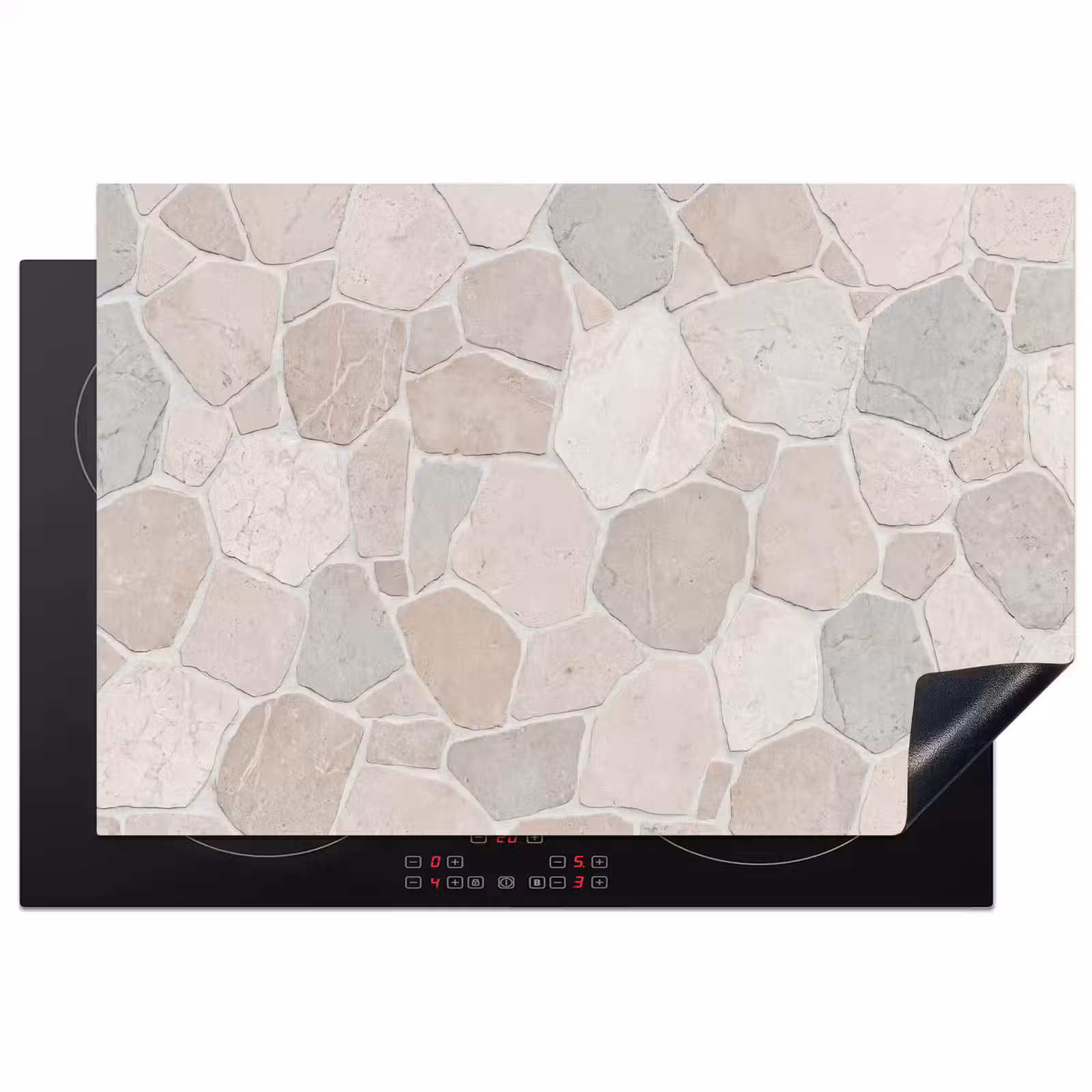 Inductie beschermer - Steen - Patroon - Textuur - Beige — 1