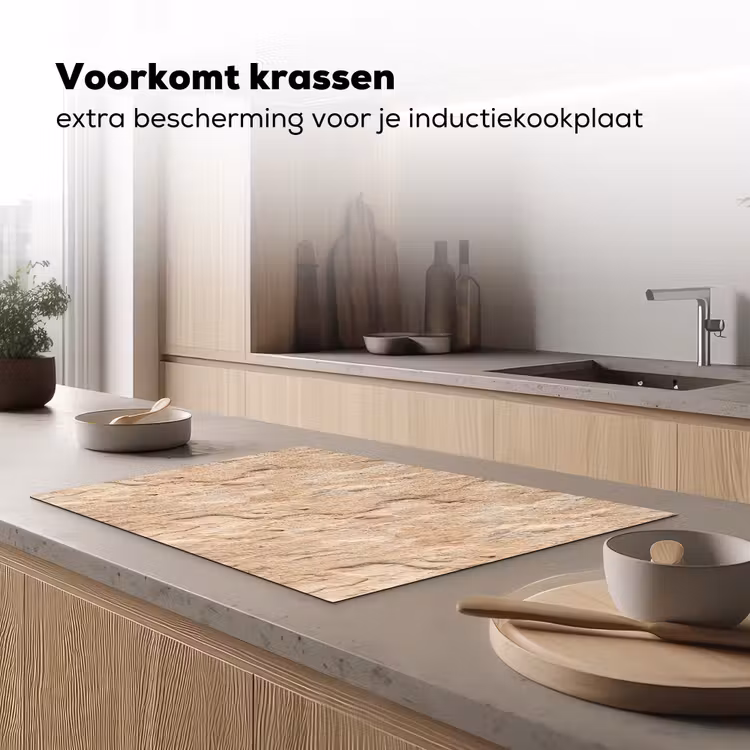 Inductie beschermer - Textuur - Steen - Natuur - Beige — 2