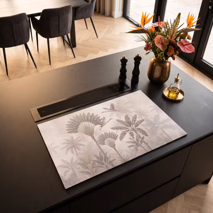 Inductie beschermer - Vogel - Tropisch - Jungle - Natuur - Beige — 3