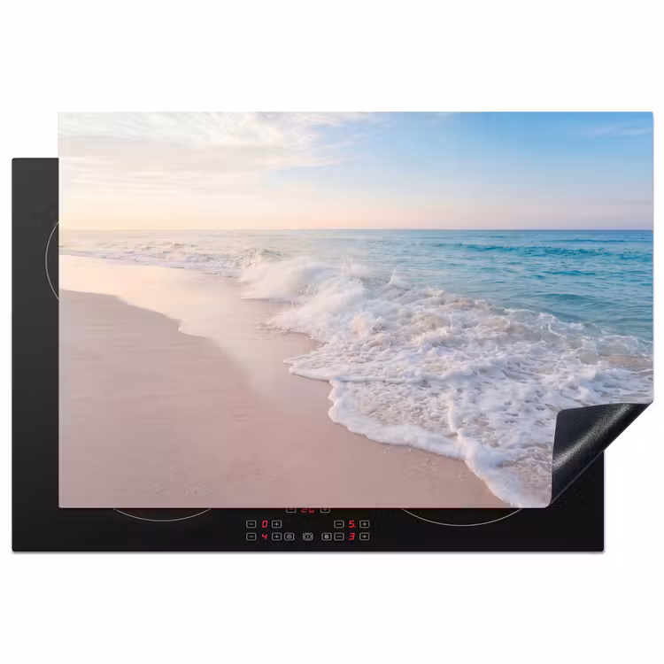 Inductie beschermer - Zee - Golven - Strand - Natuur - Wit — 2
