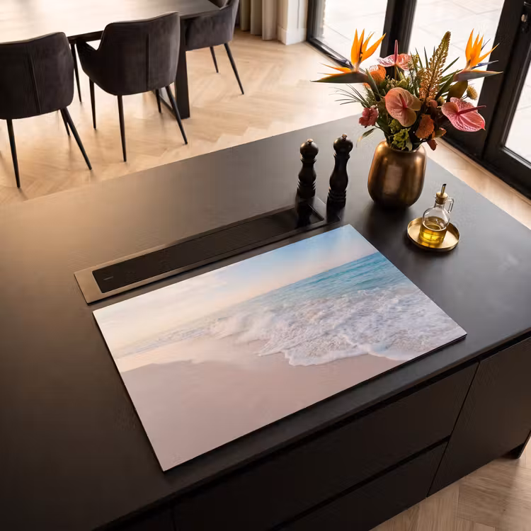 Inductie beschermer - Zee - Golven - Strand - Natuur - Wit — 3