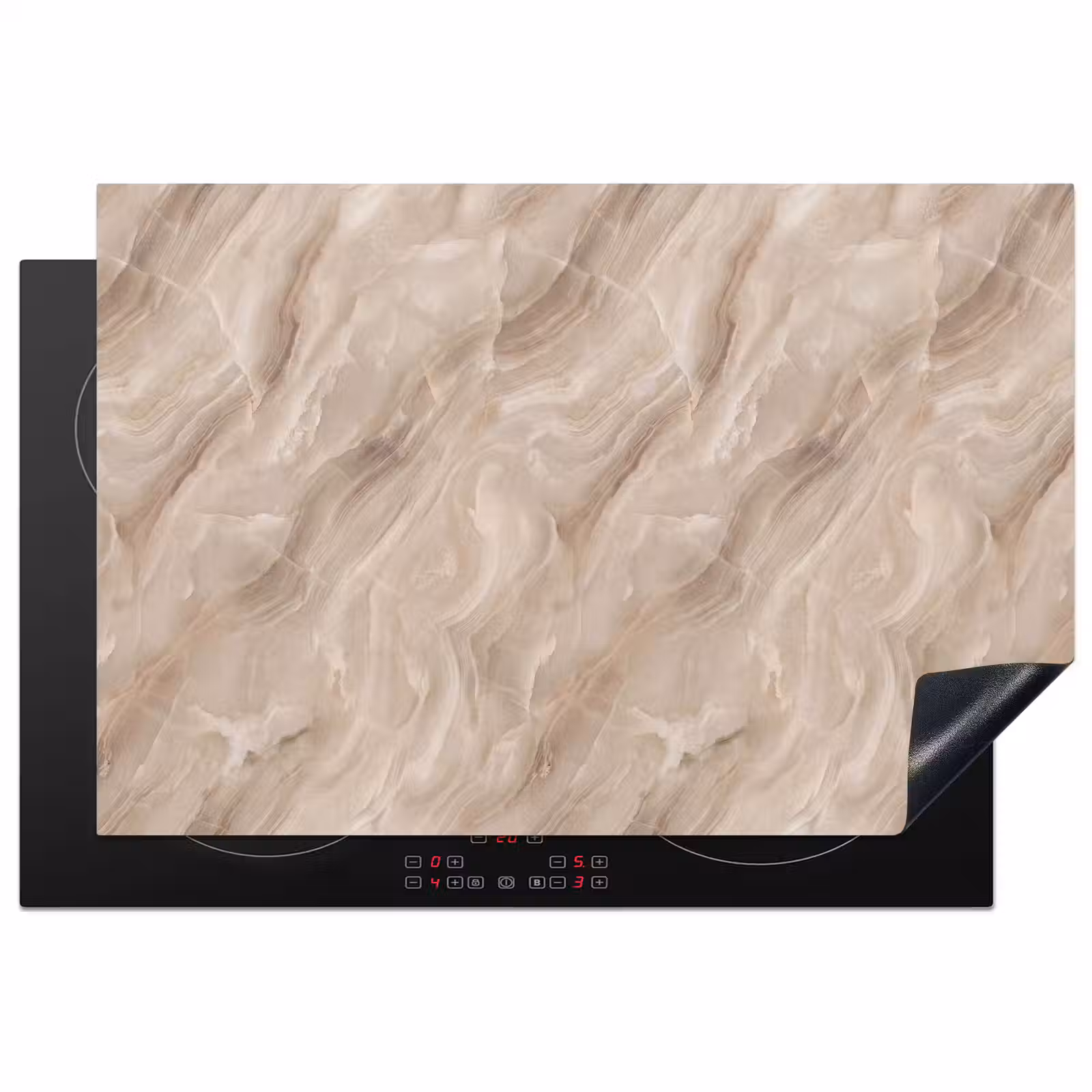 Inductie beschermer - Steen - Golvend - Abstract - Beige — 1