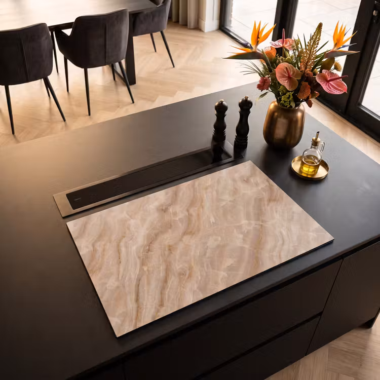 Inductie beschermer - Steen - Ader - Natuur - Modern - Beige — 3