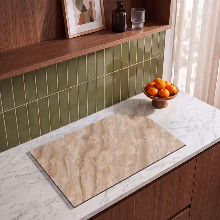 Inductie beschermer - Steen - Ader - Natuur - Modern - Beige — 4