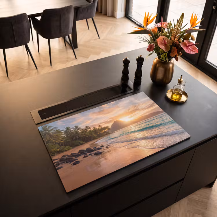 Inductie beschermer - Zee - Berg - Landschap - Tropisch - Goud — 3