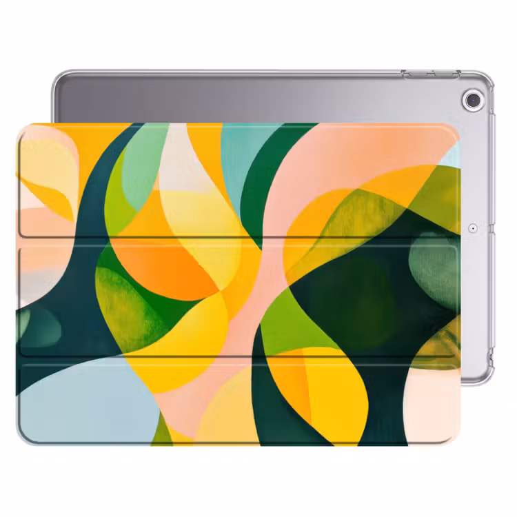 iPad hoes - Abstract - Geel - Roze - Groen — 1