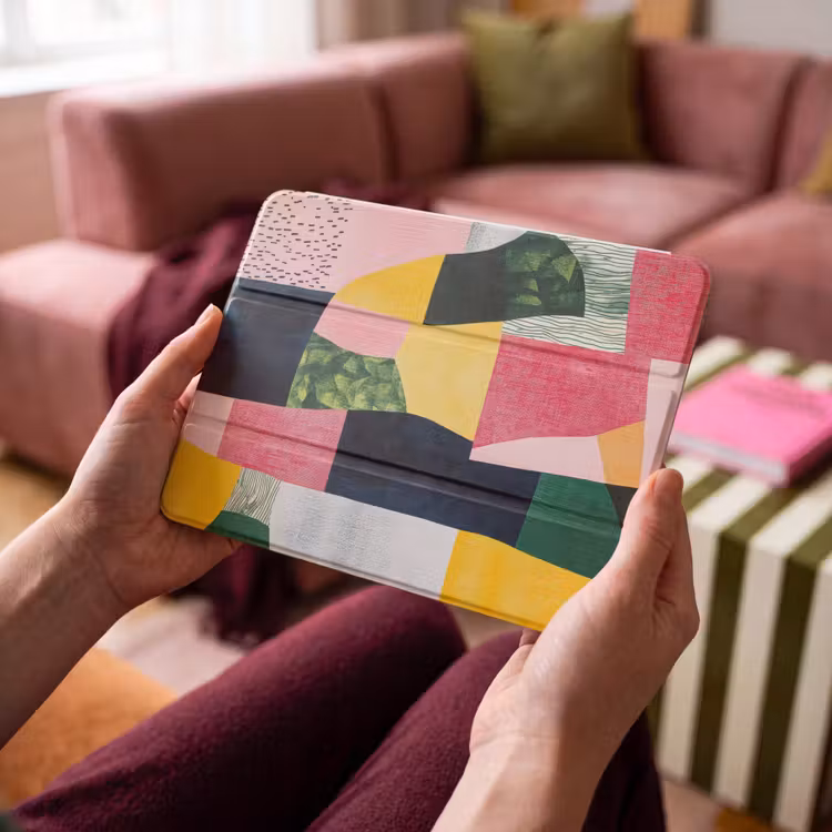 iPad hoes - Abstract - Roze - Lappen - Vormen - Geel — 3