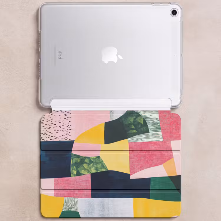 iPad hoes - Abstract - Roze - Lappen - Vormen - Geel — 6
