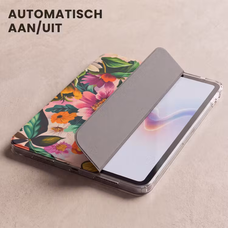 iPad hoes - Bloemen - Kleurrijk - Roze — 4