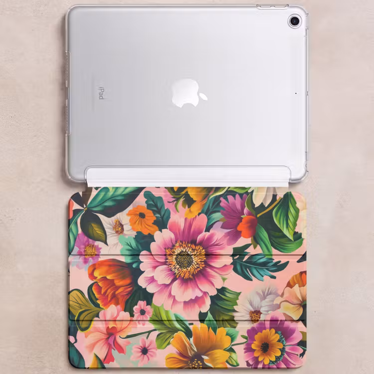 iPad hoes - Bloemen - Kleurrijk - Roze — 6