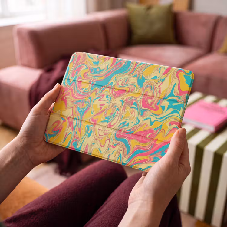 iPad hoes - Geel - Roze - Blauw - Retro — 3