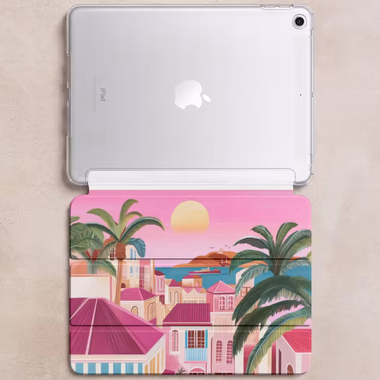 iPad hoes - Stad - Roze - Palmbomen — 6
