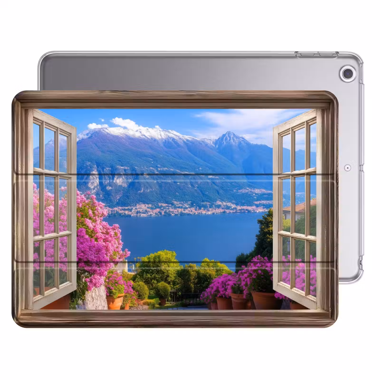 iPad hoes - Doorkijk - Berg - Landschap - Uitzicht - Meer — 1