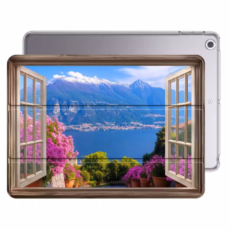 iPad hoes - Doorkijk - Berg - Landschap - Uitzicht - Meer — 1