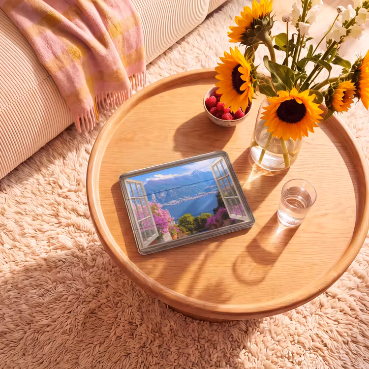 iPad hoes - Doorkijk - Berg - Landschap - Uitzicht - Meer — 2