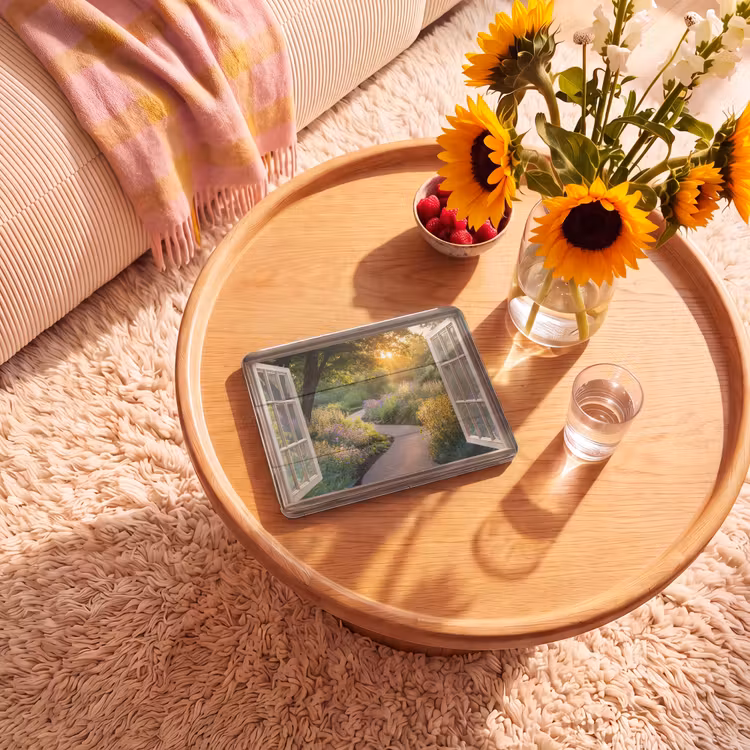 iPad hoes - Doorkijk - Bloemen - Natuur - Zon - Pad — 2
