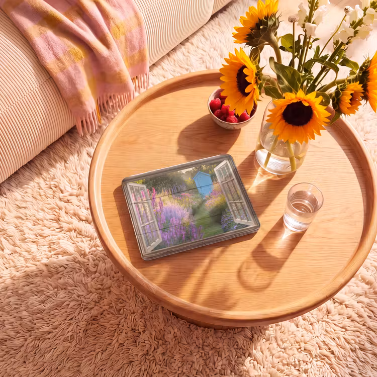 iPad hoes - Doorkijk - Bloemen - Raam - Natuur — 2
