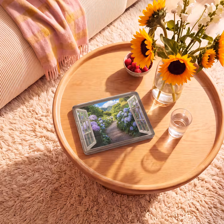 iPad hoes - Doorkijk - Hortensia - Pad - Natuur — 2
