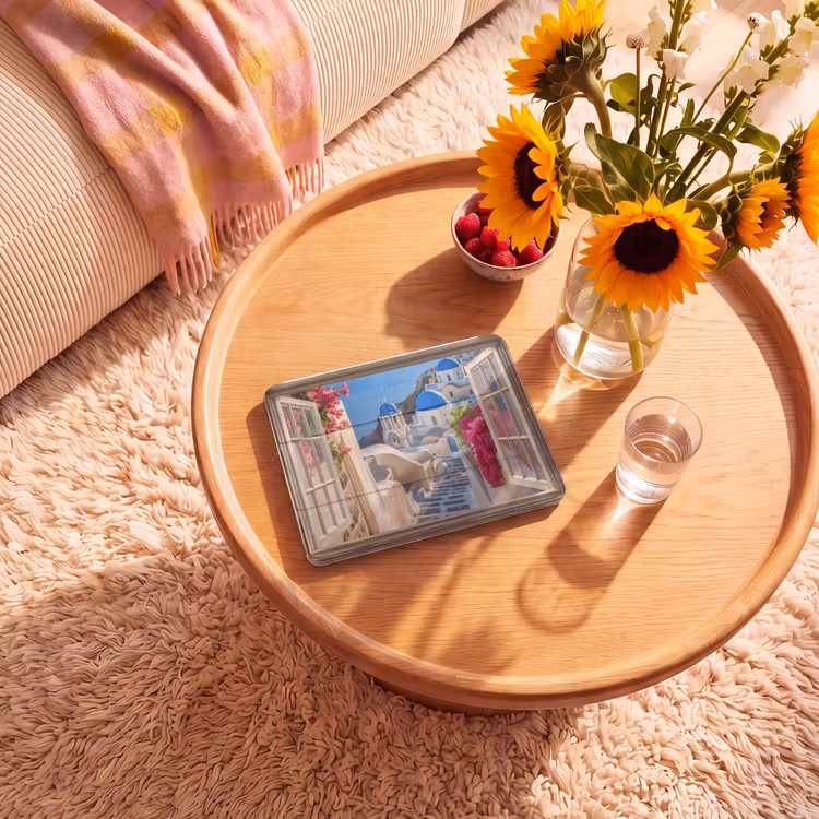 iPad hoes - Doorkijk - Santorini - Landschap - Blauw - Grieks — 2