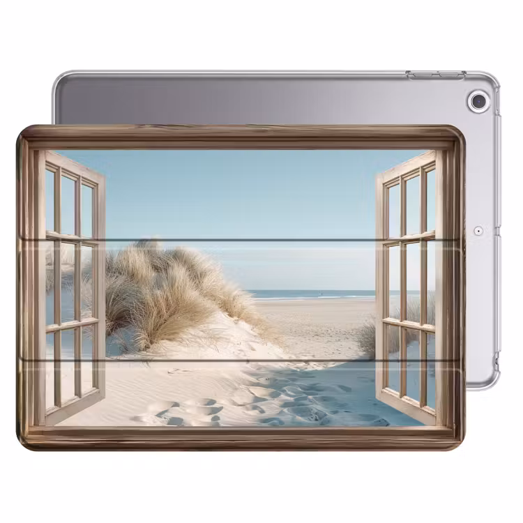 iPad hoes - Doorkijk - Helmgras - Duinen - Zee - Landschap — 1