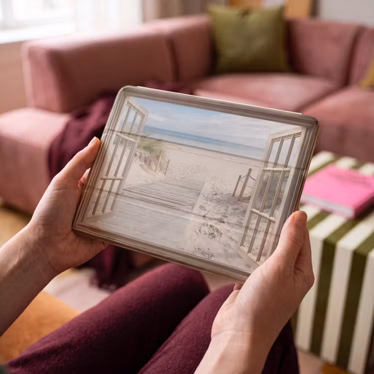 iPad hoes - Doorkijk - Strand - Duinen - Pad - Landschap — 3