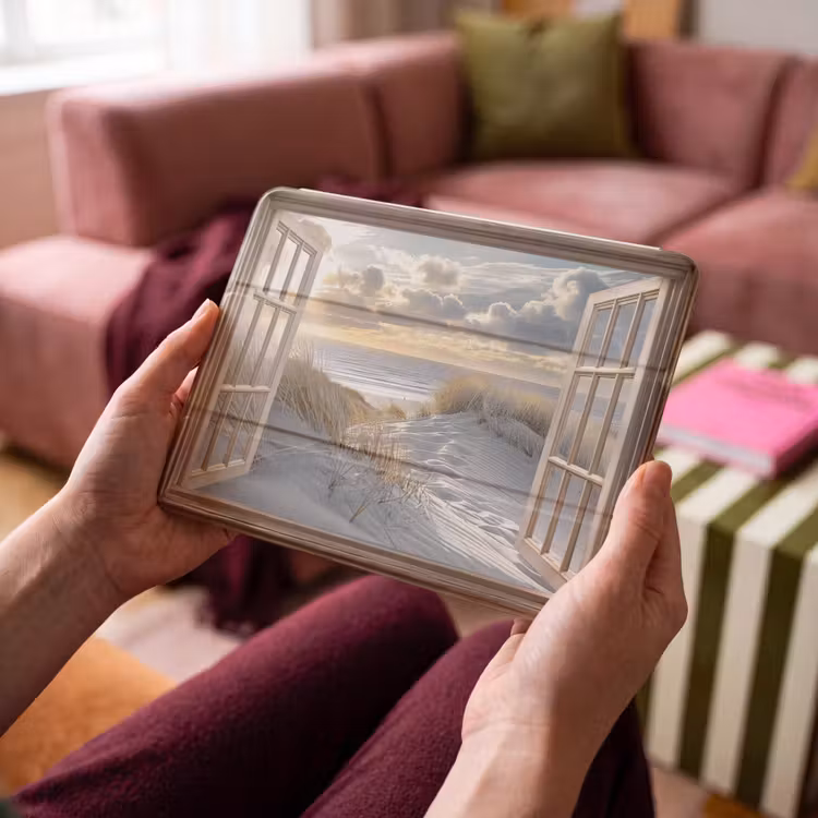 iPad hoes - Doorkijk - Strand - Duinen - Zee - Natuur — 3