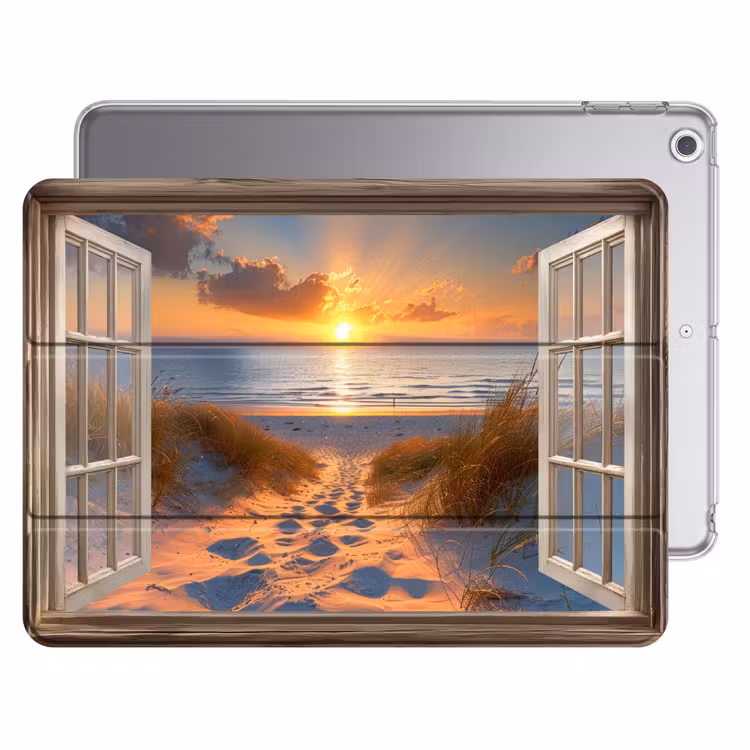 iPad hoes - Doorkijk - Strand - Duinen - Zonsondergang — 1