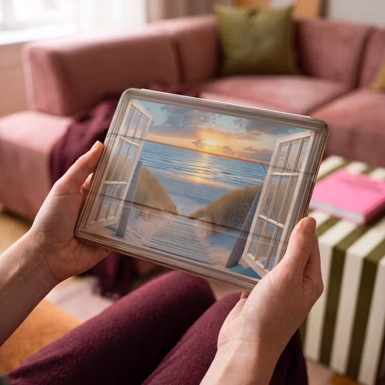 iPad hoes - Doorkijk - Strand - Pad - Zonsondergang — 3