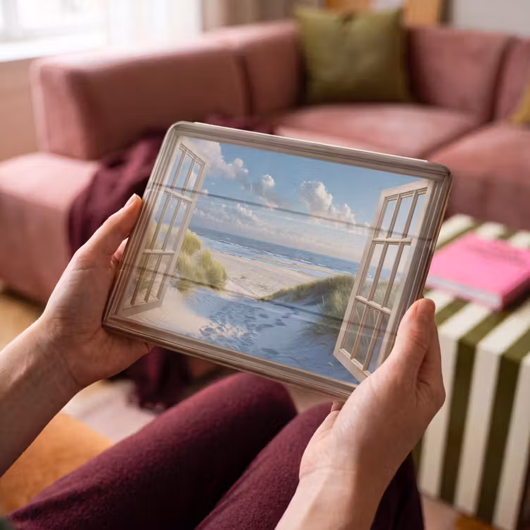 iPad hoes - Doorkijk - Strand - Raam - Duinen - Zee — 3