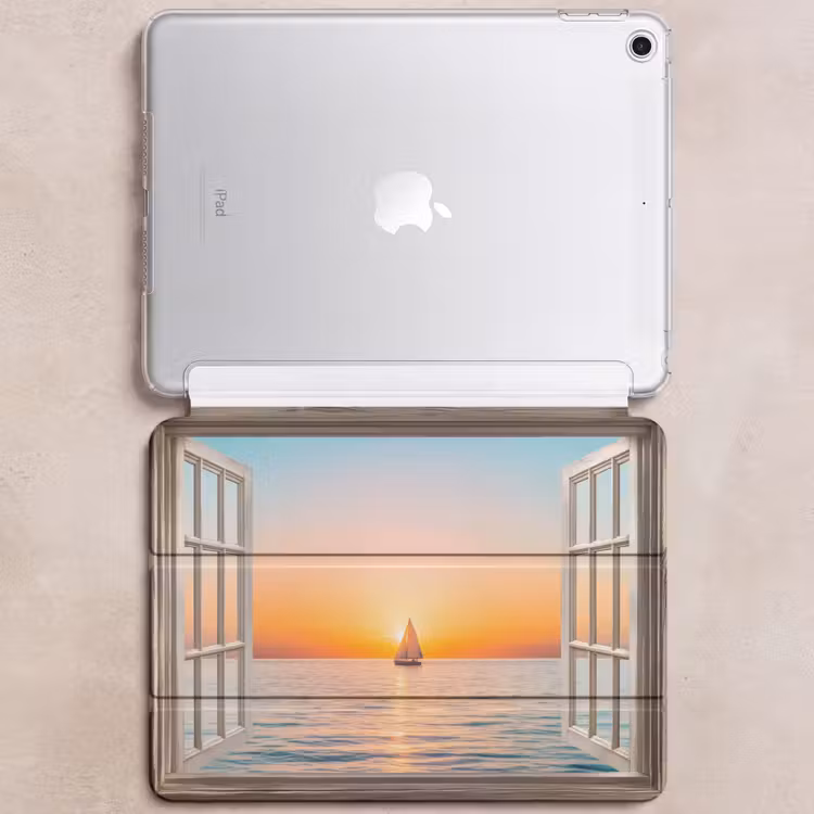 iPad hoes - Doorkijk - Zee - Boot - Zonsondergang — 6