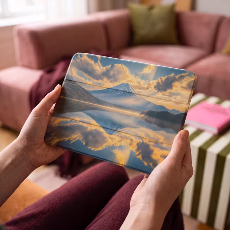 iPad hoes - Berg - Rivier - Zonsondergang — 3
