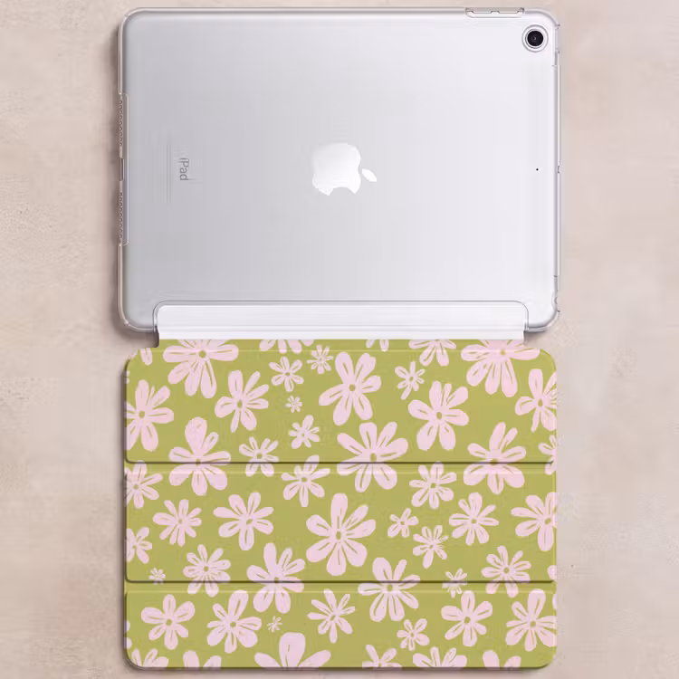 iPad hoes - Bloemen - Roze - Getekend - Patroon — 6