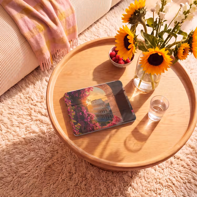 iPad hoes - Colosseum - Rome - Roze Bloemen — 2