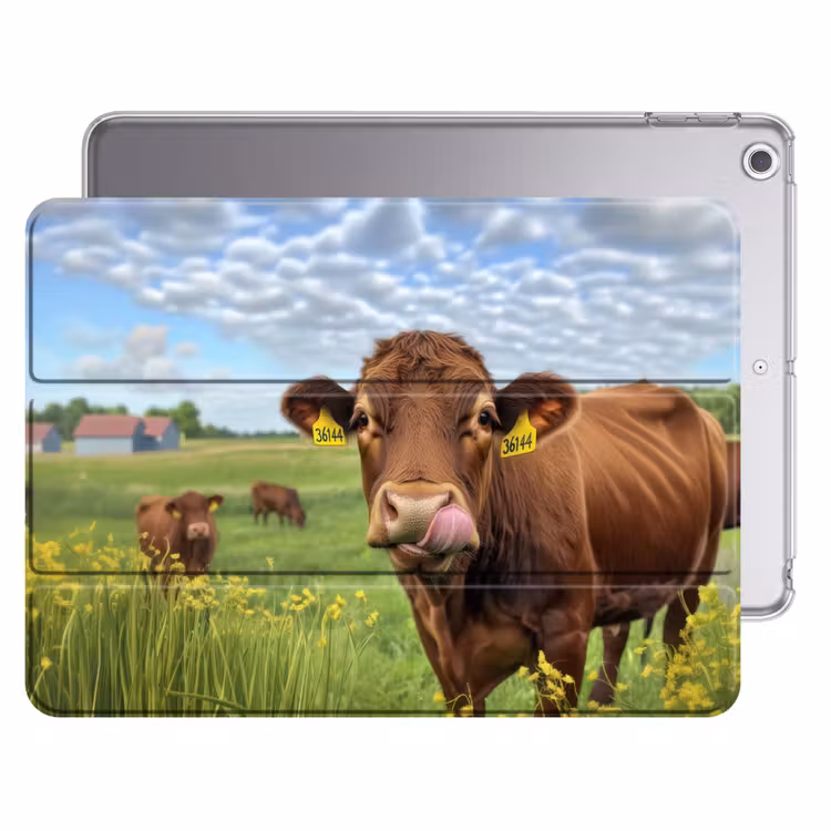 iPad hoes - Koe - Weide - Bloemen — 1