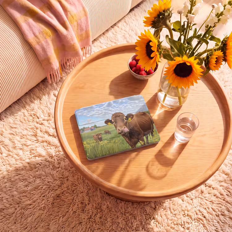 iPad hoes - Koe - Weide - Bloemen — 2